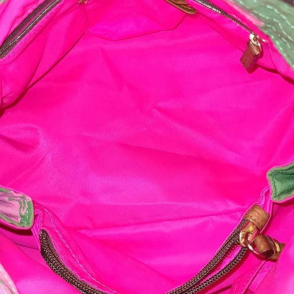 Dooney & Bourke-Green and Pink Vintage Purse Pre-loved. - Picture 12 of 16